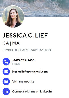 Blinq digital business card preview