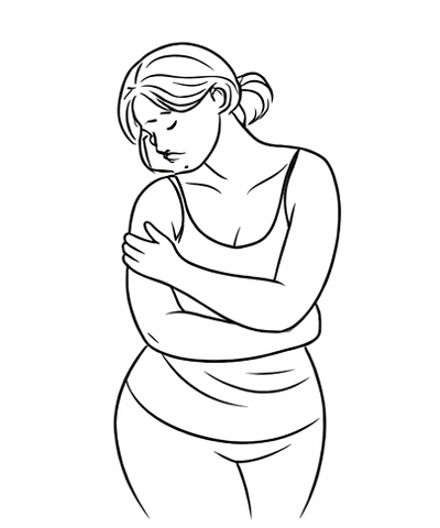 Anorexia and atypical anorexia illustration