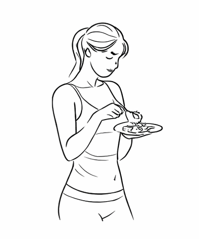 Orthorexia eating disorder illustration