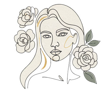 Line art illustration for Women’s Health